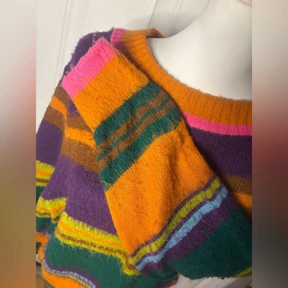 Urban outfitters | used sweater size small p | fuzzy as fun and rainbow! - Picture 6 of 11